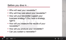 Newsletter Marketing Video Series Part 2